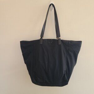 Tory Burch Tilda Nylon Shoulder Tote Bag Black